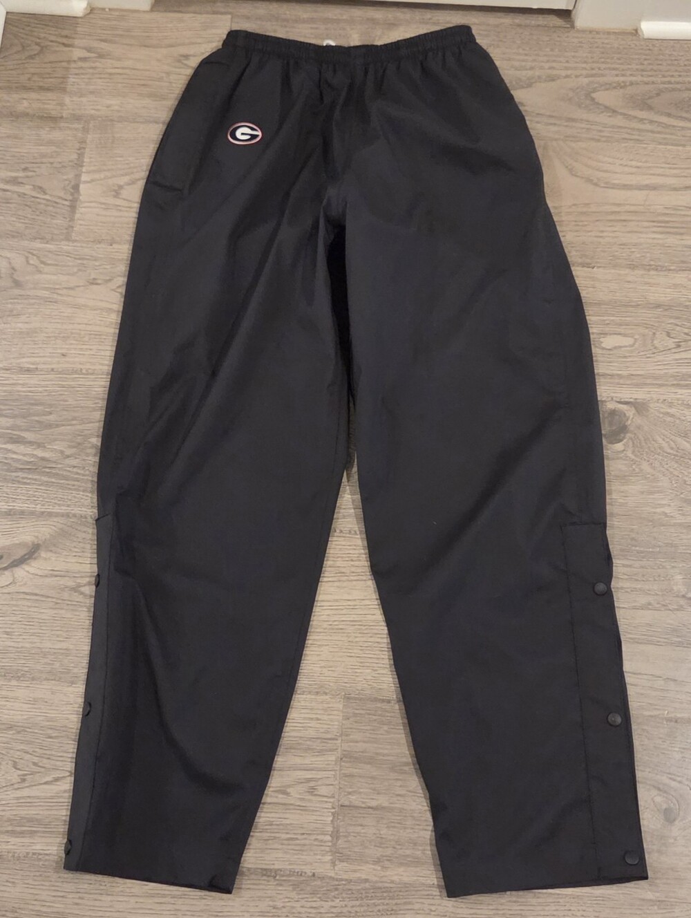 Vintage Nike Team Storm-Fit Snap Track Pants University of Georgia - Size XL 32"